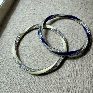 2-pc. Pavé Enamel Bracelet Set